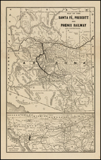 Southwest Map By Santa Fe Railroad