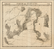 Plains and Rocky Mountains Map By Philippe Marie Vandermaelen