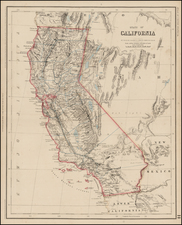 California Map By Henry Darwin Rogers  &  Alexander Keith Johnston