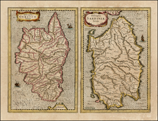 France, Italy and Balearic Islands Map By  Gerard Mercator