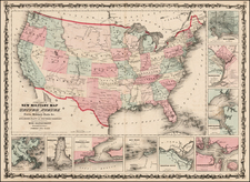 United States Map By Benjamin P Ward  &  Alvin Jewett Johnson