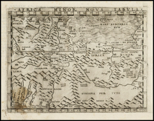 Mediterranean, North Africa and Balearic Islands Map By Giacomo Gastaldi