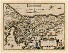 Holy Land Map By Willem Janszoon Blaeu