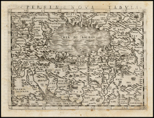 Central Asia & Caucasus and Middle East Map By Giacomo Gastaldi