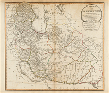 Central Asia & Caucasus and Middle East Map By Laurie & Whittle