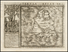 Indian Ocean, India and Southeast Asia Map By Giacomo Gastaldi