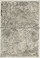 Poland, Russia, Ukraine, Baltic Countries, Scandinavia and Germany Map By Giacomo Gastaldi