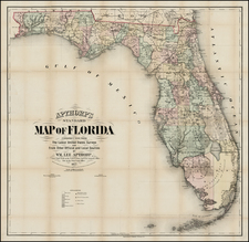 Florida Map By William Lee Apthorp