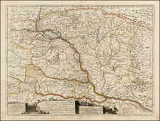 Hungary and Balkans Map By Vincenzo Maria Coronelli / Jean-Baptiste Nolin