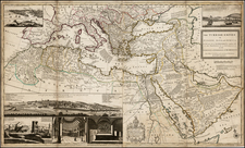 Turkey, Mediterranean, Middle East, Holy Land, Turkey & Asia Minor, Egypt, North Africa and Greece Map By Herman Moll
