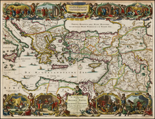 Turkey, Mediterranean, Central Asia & Caucasus, Holy Land, Turkey & Asia Minor, Balearic Islands and Greece Map By Daniel Stoopendahl