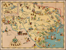 Texas Map By Ruth Taylor White