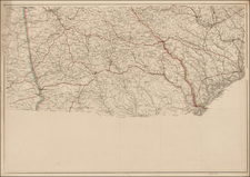 South, Southeast and Georgia Map By Adolph Lindenkohl