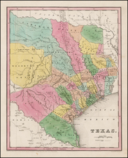 Texas Map By Thomas Gamaliel Bradford