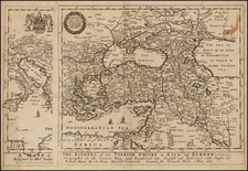Turkey, Mediterranean, Turkey & Asia Minor and Greece Map By Richard Blome
