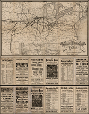 Midwest, Plains and Rocky Mountains Map By Fisk & Russell