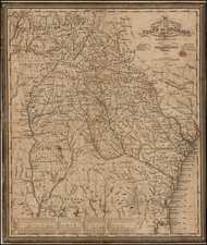 Southeast Map By Samuel Augustus Mitchell