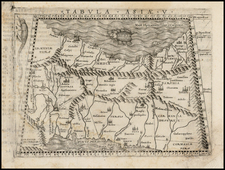 Middle East and Turkey & Asia Minor Map By Giacomo Gastaldi