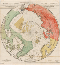 Polar Maps, Alaska, Russia, Scandinavia, Russia in Asia and Canada Map By Gilles Robert de Vaugondy