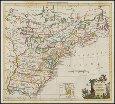 United States, North America and Canada Map By Thomas Kitchin