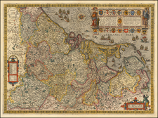 Netherlands, Belgium and Luxembourg Map By Abraham Ortelius / Johannes Baptista Vrients