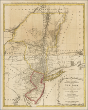 New England and Mid-Atlantic Map By Homann Heirs / Claude Joseph Sauthier