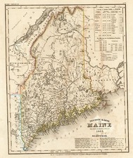 New England Map By Joseph Meyer