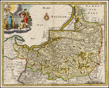 Poland, Baltic Countries and Germany Map By Philipp Clüver