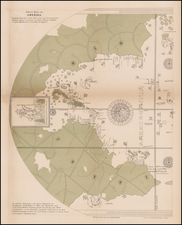 Atlantic Ocean, Florida, Mexico, Caribbean, Central America, South America and America Map By E. Grote