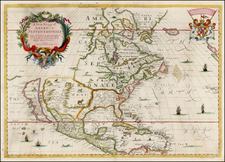 North America and California Map By Richard Blome