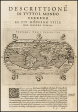 World and World Map By Giovanni Antonio Magini