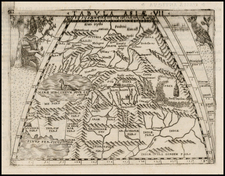 Central Asia & Caucasus, Middle East and Russia in Asia Map By Giacomo Gastaldi