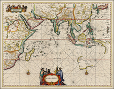 Indian Ocean, China, Japan, Korea, India, Southeast Asia, Philippines, Other Islands, Central Asia & Caucasus, Middle East, West Africa and Australia Map By Jan Jansson