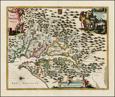 Mid-Atlantic and Southeast Map By John Ogilby