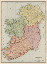 Ireland Map By William Rand  &  Andrew McNally