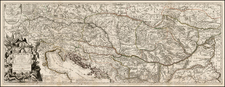 Austria, Poland, Ukraine, Hungary, Romania, Balkans, Italy and Germany Map By Vincenzo Maria Coronelli / Jean-Baptiste Nolin