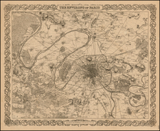 France Map By Joseph Hutchins Colton