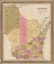 Midwest Map By Samuel Augustus Mitchell