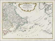 Polar Maps, Alaska, Pacific, Russia in Asia and Canada Map By Gerhard Friedrich Muller