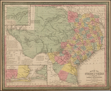 Texas Map By Thomas, Cowperthwait & Co.