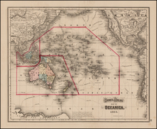 Australia & Oceania, Pacific and Oceania Map By O.W. Gray