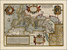 Europe, Italy, Mediterranean, Turkey & Asia Minor and Balearic Islands Map By Abraham Ortelius