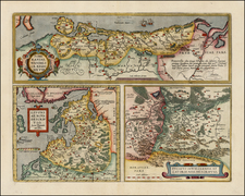 Poland, Romania, Baltic Countries and Germany Map By Abraham Ortelius