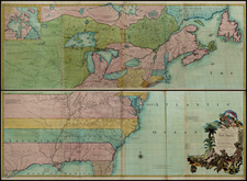 United States, New England, Mid-Atlantic, Southeast, Midwest and North America Map By John Mitchell