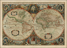 World and World Map By Henricus Hondius