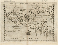 South, Southeast, Texas, Southwest, Rocky Mountains, Mexico and Baja California Map By Girolamo Ruscelli