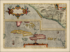 Southeast, Mexico and Caribbean Map By Abraham Ortelius