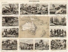 Australia & Oceania and Australia Map By Friedrich Arnold Brockhaus