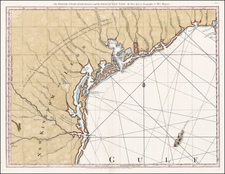 South, Texas and Southwest Map By Thomas Jefferys