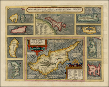 Turkey, Balearic Islands and Greece Map By Abraham Ortelius